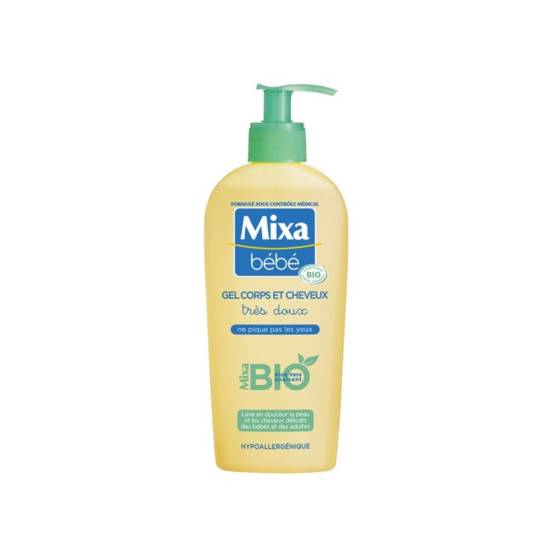 Mixa Bébé Gel Corps et Cheveux Très Doux Bio 250ml