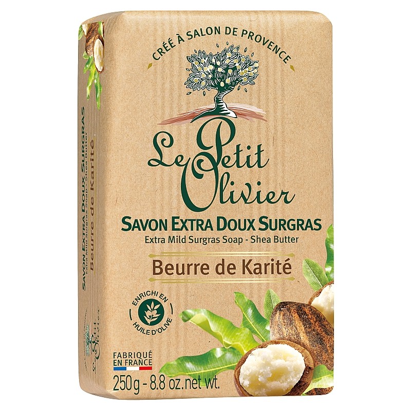 Le Petit Olivier Savonnette extra doux Surgras Beurre de Karité 250g