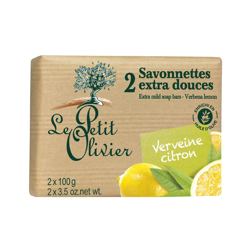 Le Petit Olivier Savonnette extra doux Verveine Citron 2*100g
