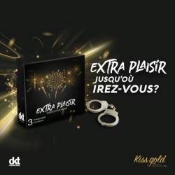 PRESERVATIF KISS GOLD EXTRA PLAISIR PAQUET/3