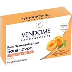 VENDOME Pain Dermatologique Huile d'Abricot Bio Pour Peaux sensibles - 100 g